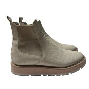 Dolce Vita Tazmin Croc Embossed Platform Chelsea Boots Womens Size 10M